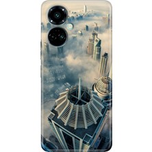 Nurdic Tecno Camon 19 Pro Uyumlu Kılıf Silikon Desenli Resimli Kapak Dubai Manzara