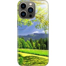 Nurdic iPhone 14 Pro Kılıf Silikon Moderna Resimli Desenli Mis Oksijen