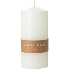 Mudo Home SÜTUN MUM BEYAZ 7X15 CM