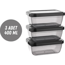 Loremp Saklama Kutusu 3 Adet 400 ml Saklama Kabı Düzenleyici Depolama
