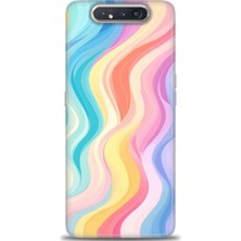 Mod Kılıf Samsung Galaxy A80 Hd Baskılı Kılıf + 9h Nano Tam Kaplayan Ekran Koruyucu 424