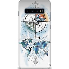 Mod Kılıf Samsung Galaxy S10 Plus Hd Baskılı Kılıf + 9h Nano Tam Kaplayan Ekran Koruyucu 82