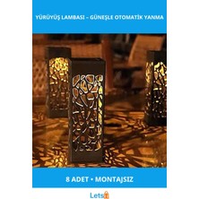 Letsii Güneş Enerjili Otomatik Bahçe Yürüyüş Yolu Lambası 8 Adet