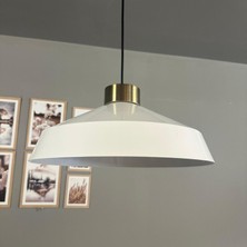 Bamyum Lema Beyaz Tekli Avize Plafonyer Rozans Başlık Sarkıt Lamba Restoran Cafe Salon Avizeleri