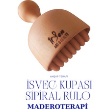 1Sen Art Beauty Maderoterapi Isveç Kupası Spiral Rulo Ahşap Masaj Aleti