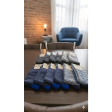 Aytuğ Pamuk Havlu Soket Çorabı; Dikişsiz; Kışlık ; 41-45 Numara; Asorti 12'li Kutu