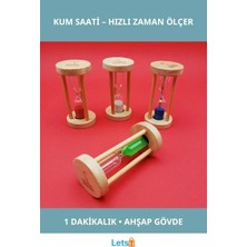 Letsii Ahşap 1 Dakikalık Kum Saati Şık Dekoratif Aksesuar