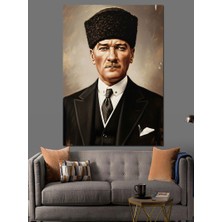 Artmeg Mustafa Kemal Atatürk Portresi Klasik Dekoratif Kanvas - Mdf Ahşap Tablo