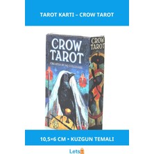 Letsii Mistik Kuzgun Sembollü Kaliteli Tarot Kartı 10.5x6 cm Crow Tarot