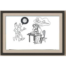 Karikatural Afonso Carlos Fernandes 29X21CM Orijinal Karikatür Tablo
