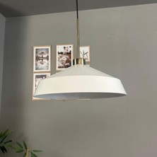 Bamyum Lema Beyaz Tekli Avize Ince Eskitme Başlık Sarkıt Lamba Restoran Cafe Salon Avizeleri