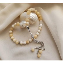 Tesbih 33 Lü 08 mm Doğal Taş Kalsit Aaa Kalite Tesbih