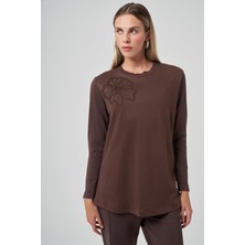 Nuss 3004 Süet Tunik Kahve