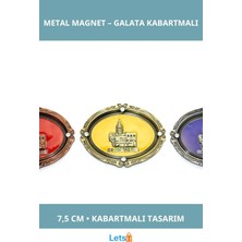 Letsii Istanbul Temalı Kabartmalı Metal Magnet Galata Kulesi 7,5 cm