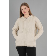 Alexandergardı Kapüşonlu Fermuarlı Triko HIRKA(A92409-S)