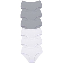 Venüs Shopping 6 Adet Tutku Kadın Yüksek Bel Bato Kalın Lastik Külot S10