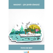 Letsii Istanbul Temalı Magnet Zarif Tasarım 7X10 cm Buzdolabı Aksesuarı