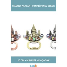 Letsii Istanbul Temalı Metal Magnet ve Açacak 10 cm