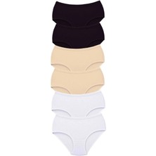 Venüs Shopping 6 Adet Tutku Kadın Yüksek Bel Bato Kalın Lastik Külot S15