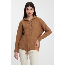 Alexandergardı Kapüşonlu Fermuarlı Triko HIRKA(A92409-S)