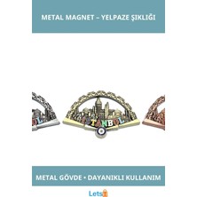 Letsii Şık Istanbul Temalı Metal Yelpaze Magnet