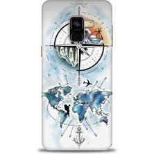 Mod Kılıf Samsung Galaxy A8 2018 Hd Baskılı Kılıf + 9h Nano Tam Kaplayan Ekran Koruyucu 82