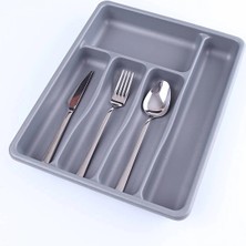 MiraLive Gri - 5 Bölmeli Çekmece Içi Kaşıklık 36X29X5CM (K95)