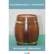 Letsii Pirinç Detaylı Estetik Fıçı Kumbara 18X13 cm