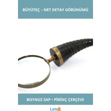 Letsii Doğal Boynuz Pirinç Büyüteç Şık Tasarımlı Dekoratif Aydınlatıcı