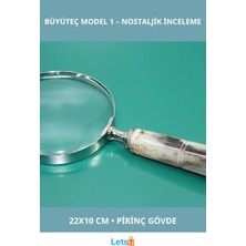 Letsii Şık Pirinç Büyüteç 22X10 cm Estetik Tasarım