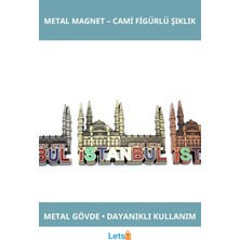 Letsii Istanbul Temalı Metal Magnet Zarif Cami Tasarımı