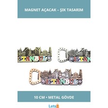 Letsii Istanbul Temalı Metal Magnet ve Açacak