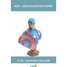 Letsii Captain America Büst Küçük Boy 12 cm Marvel Figürü