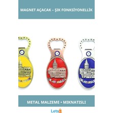Letsii Yöresel Galata Kulesi Magnet ve Açacak Metal Dekoratif ve Fonksiyonel