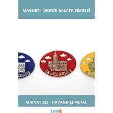 Letsii Yöresel Galata Kulesi Magnet Şık Metal Dekoratif Hediye