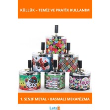 Letsii Şık Metal Basmalı Küllük Dayanıklı ve Pratik Tasarım