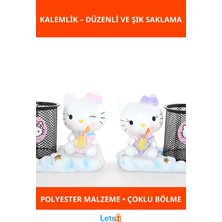 Letsii Sevimli Hello Kitty Tasarımlı Dayanıklı Polyester Kalemlik