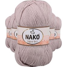 Venüs Shopping 5 Adet Süper Inci El Örgü Ipi 100 gr Pembeli Gri 3079