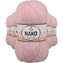 Venüs Shopping 5 Adet Süper Inci El Örgü Ipi 100 gr Açık Pudra 1479