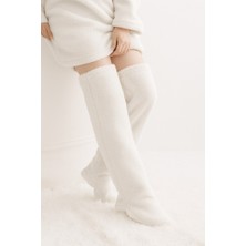 Mulberry Wellsoft Peluş Diz Üstü Ev Çorabı Uzun Çorap