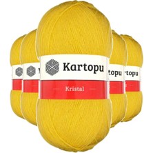 Venüs Shopping 5 Adet Kristal Çift Katlı El Örgü Lif Ipi Sarı K301