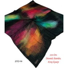 5723 110CM Desenli Bambu Kraş Eşarp