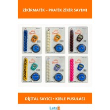 Letsii Tesbihli Kıble Pusulalı Yüzük Zikirmatik