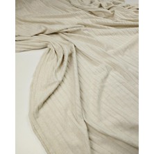 Kumaş Parça Krem Bej Arası Renkte Raporlu Örme (En 140 cm x Boy 200 Cm)