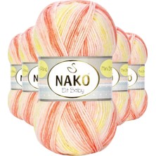 Venüs Shopping 5 Adet Mini Batik Bebe El Örgü İpi Turuncu Sarı 32430