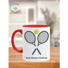 Asay Baskı Tenis Temalı Kişiye Özel Kupa Bardak