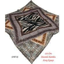 5718 110CM Desenli Bambu Kraş Eşarp