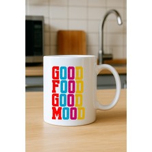 Youday Kişiselleştirilebilir Good Food Good Mood Yazılı Kupa
