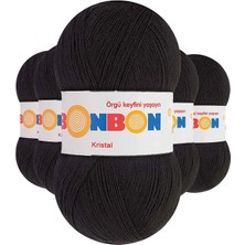 Venüs Shopping 5 Adet Kristal El Örgü Lif Ipi Siyah 98206