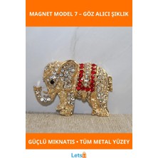 Letsii Swarovski Taşlı El Yapımı Fil Figürlü Magnet